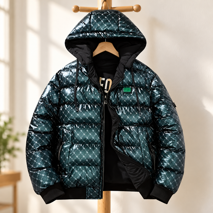 Veste pour homme, coupe-vent, à capuche, vert