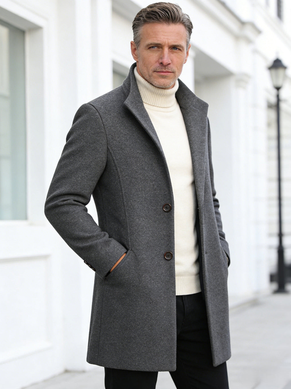 Manteau, 25 % laine, tweed, gris, photo 9