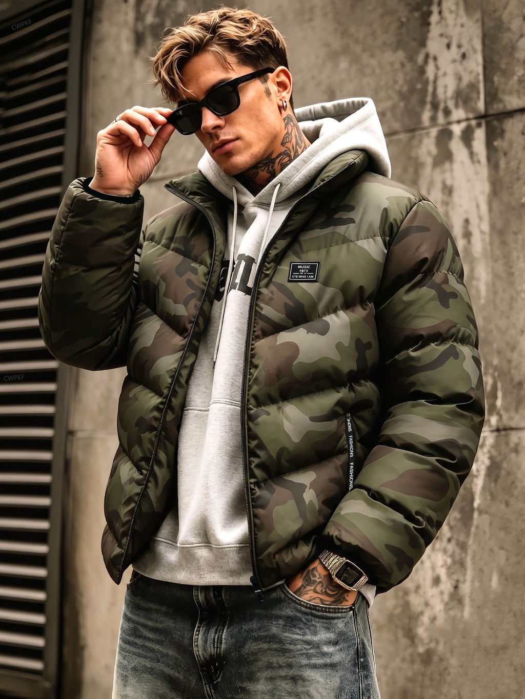 Veste pour homme, à col montant, modele 2