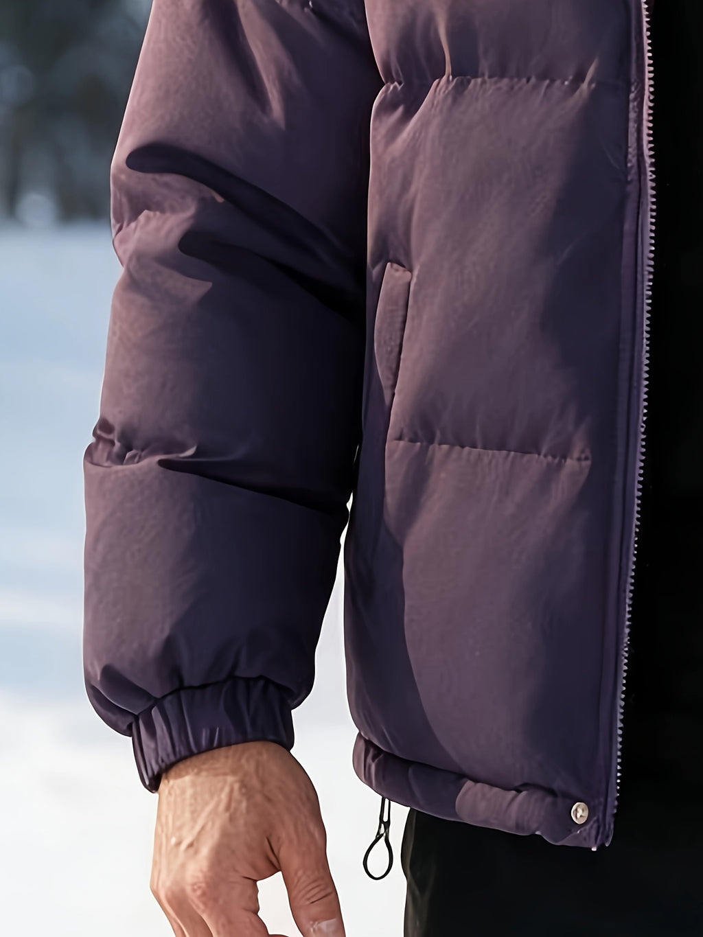 Veste pour homme, à capuche, violet