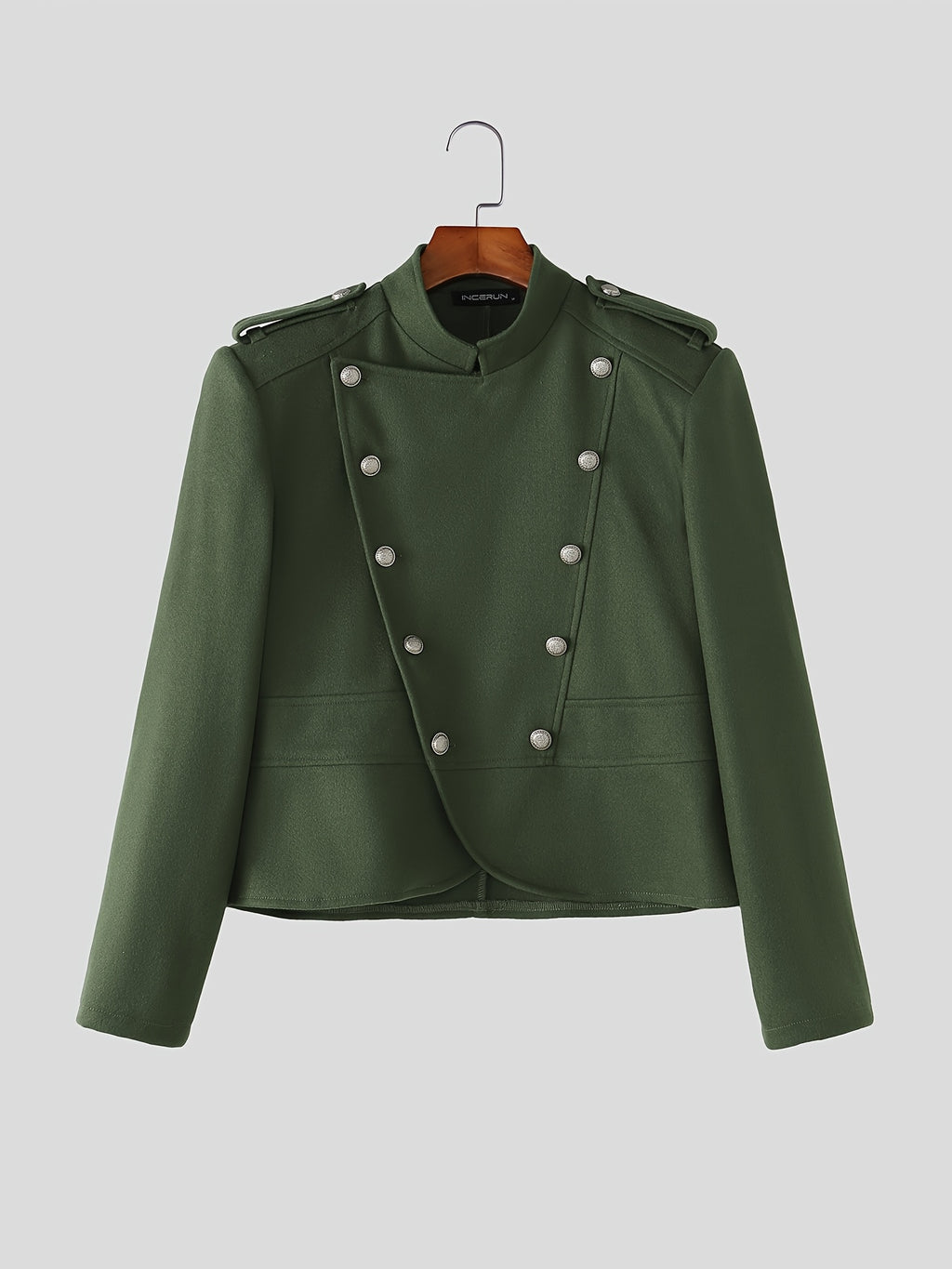 Veste, à col montant, marron clair, photo 13