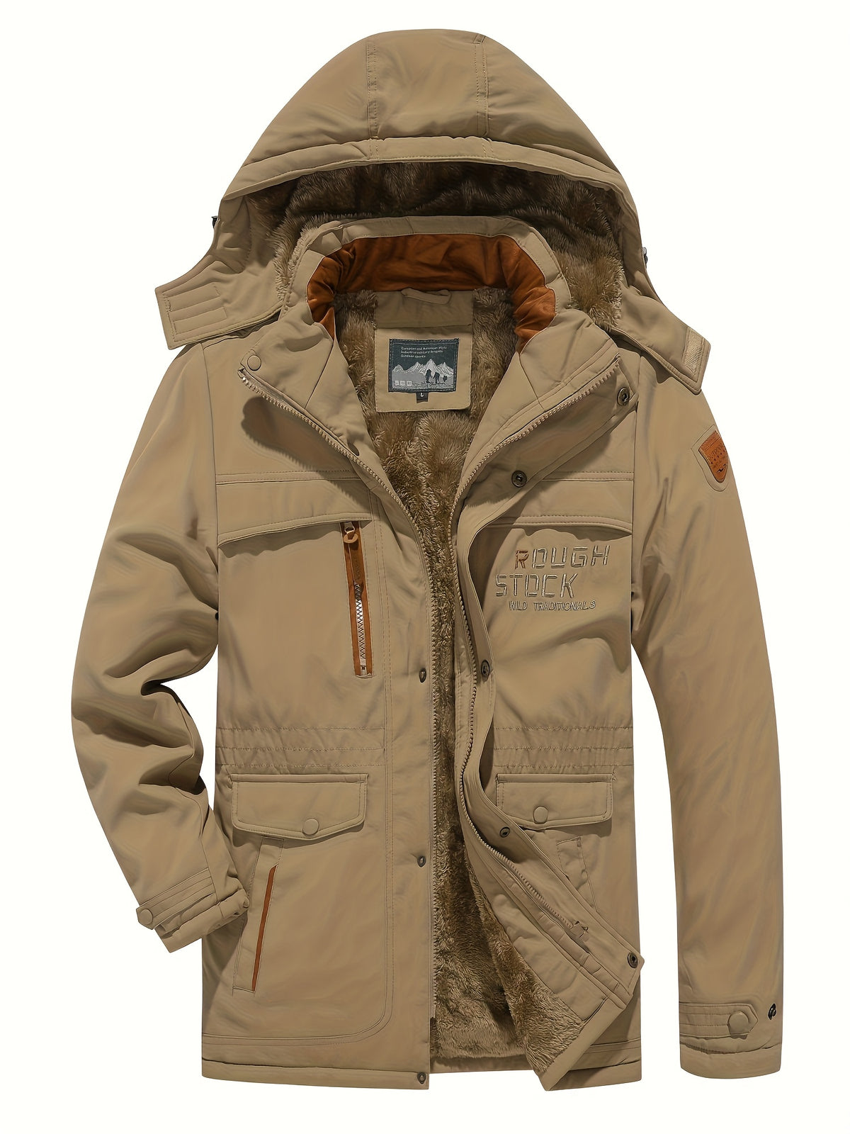 Veste long pour homme, coupe-vent, à capuche