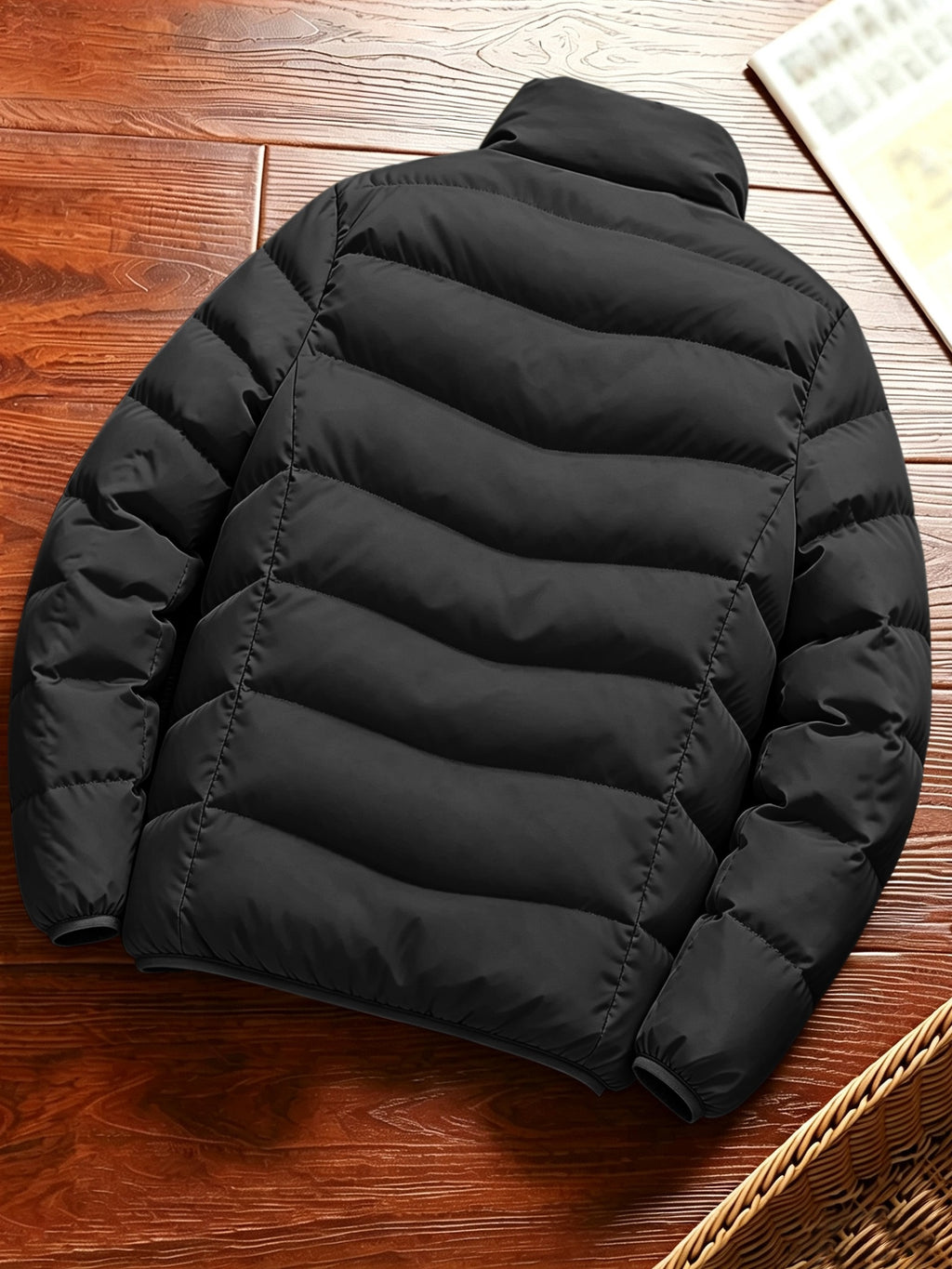Veste long pour homme, à col montant, jaune