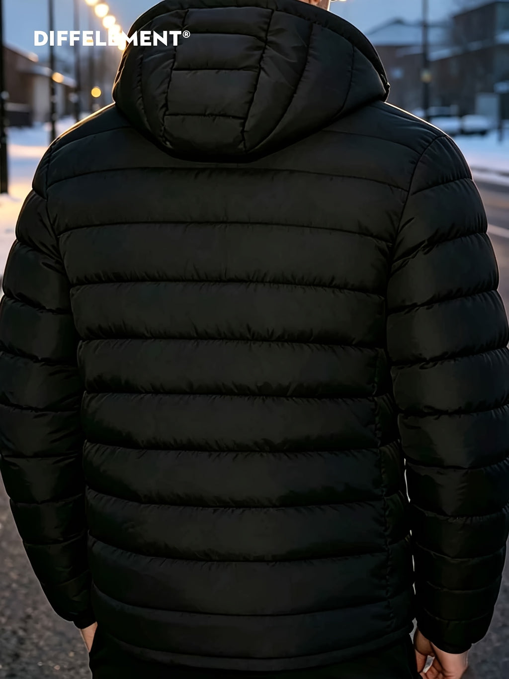 Veste pour homme, coupe-vent, à capuche, col montant