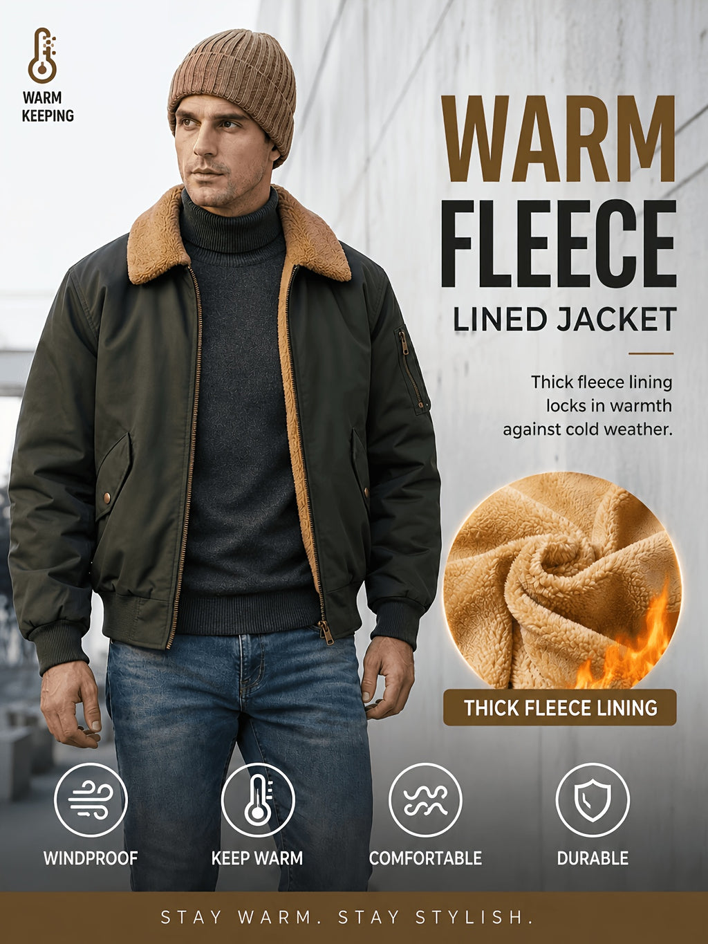 Veste pour homme, coupe-vent, noir