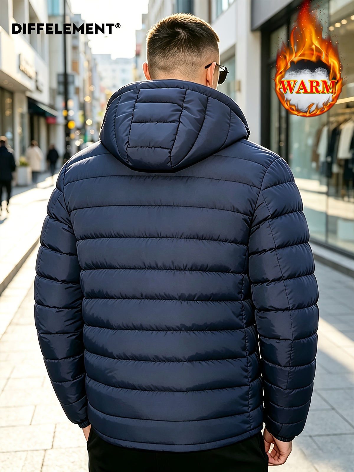 Veste pour homme, coupe-vent, à capuche, gris