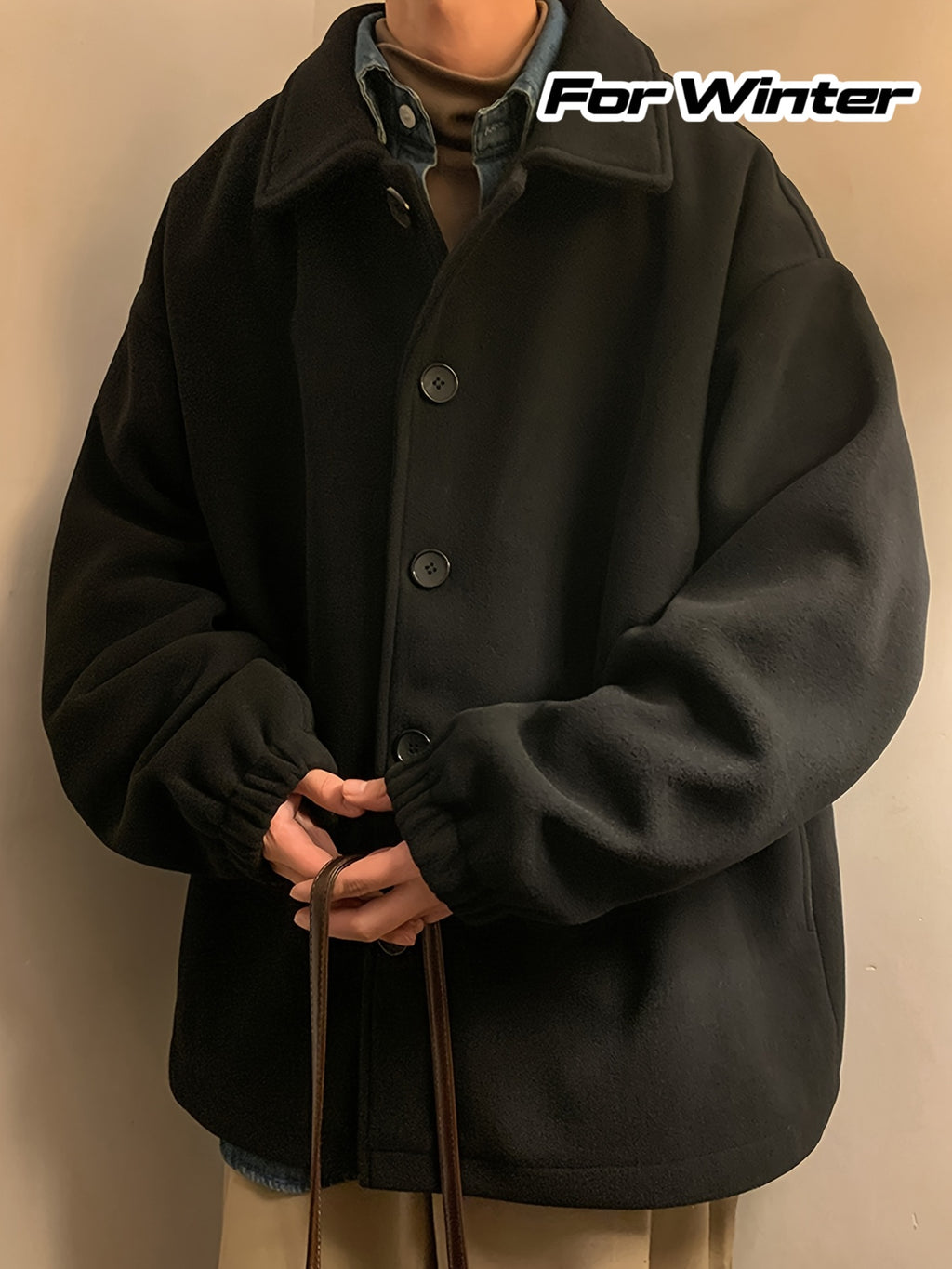 Veste pour homme, à revers, abricot