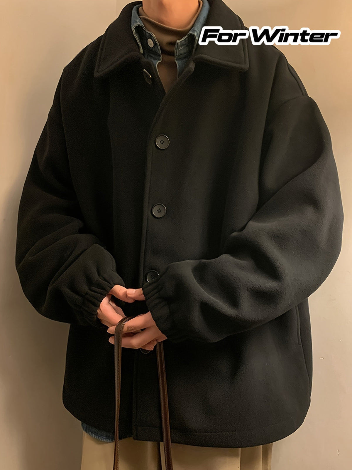 Veste pour homme, à revers, abricot