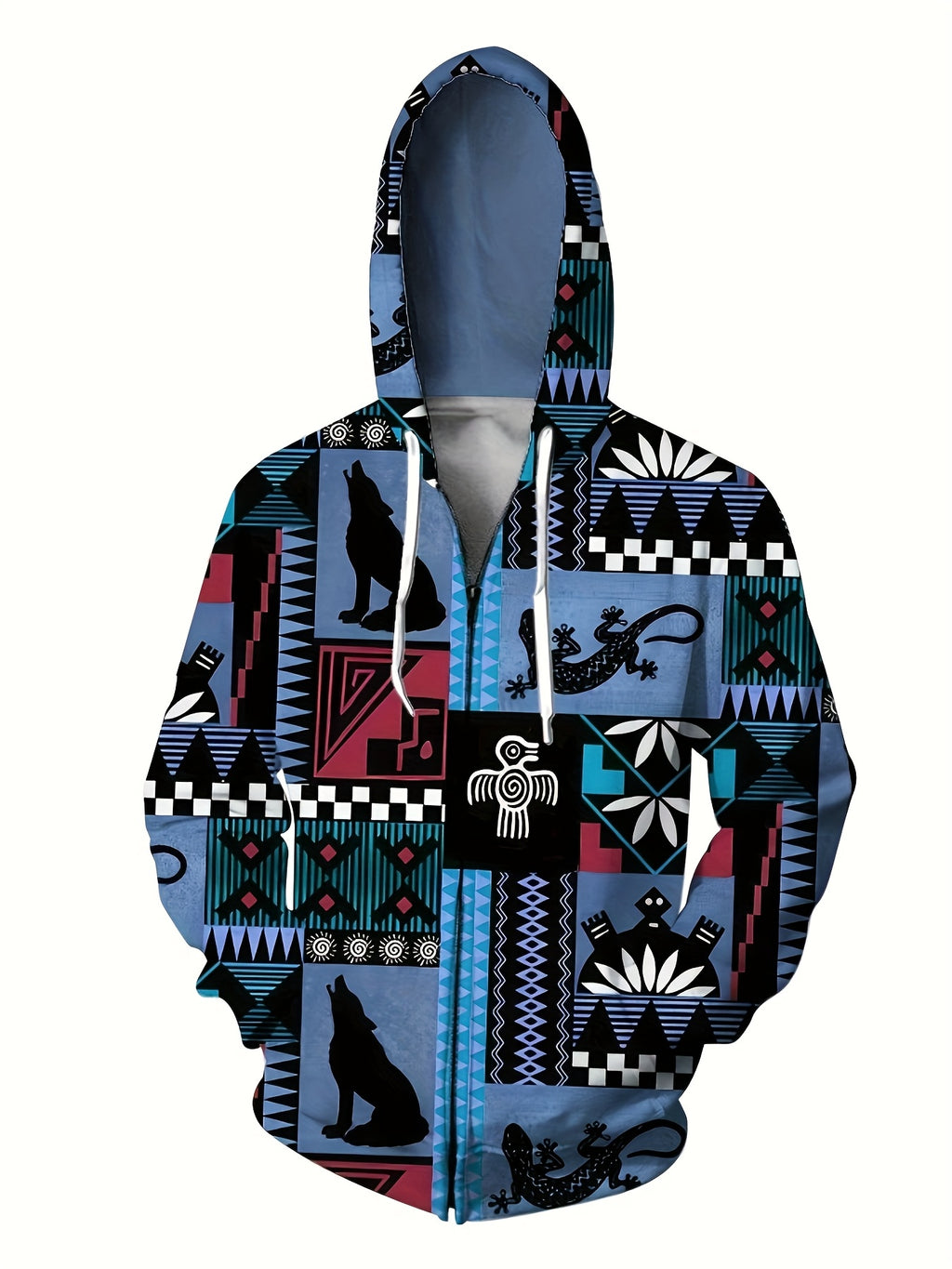 Veste pour homme, à capuche, couleurs mélangées