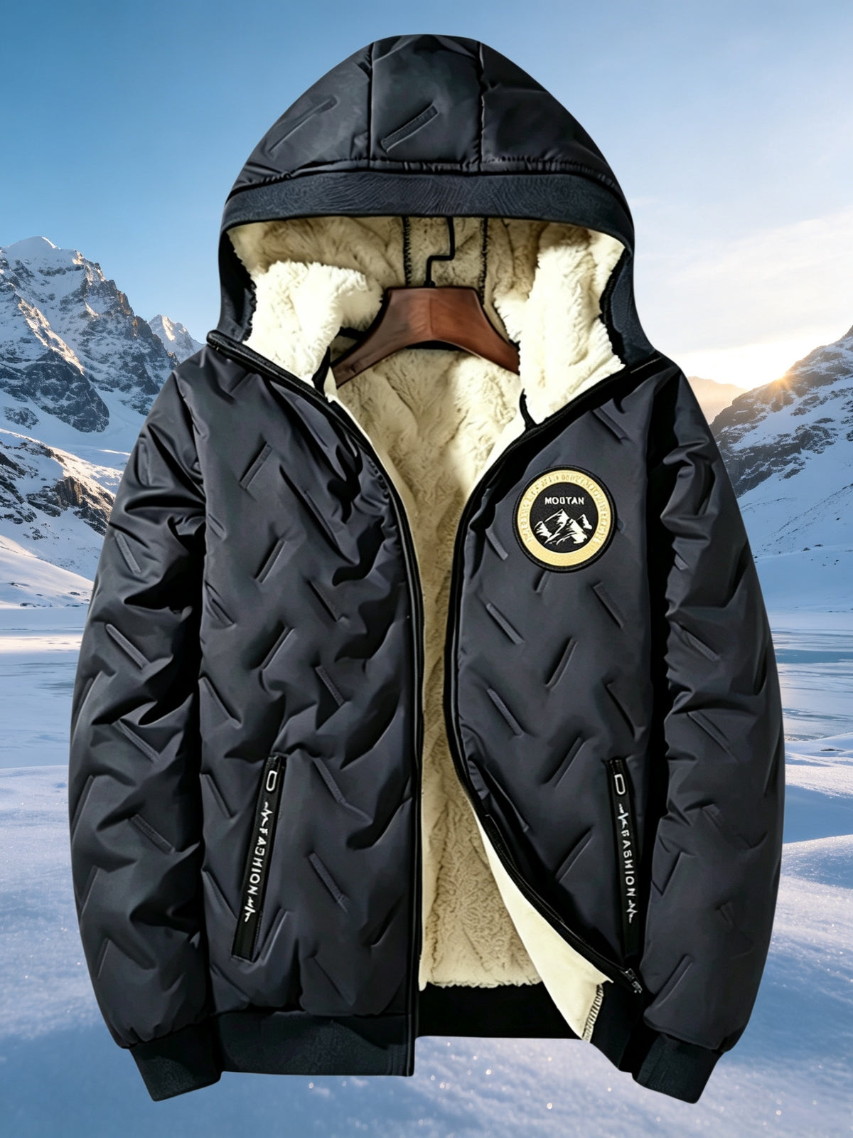 Veste pour homme, coupe-vent, à capuche, modele 2