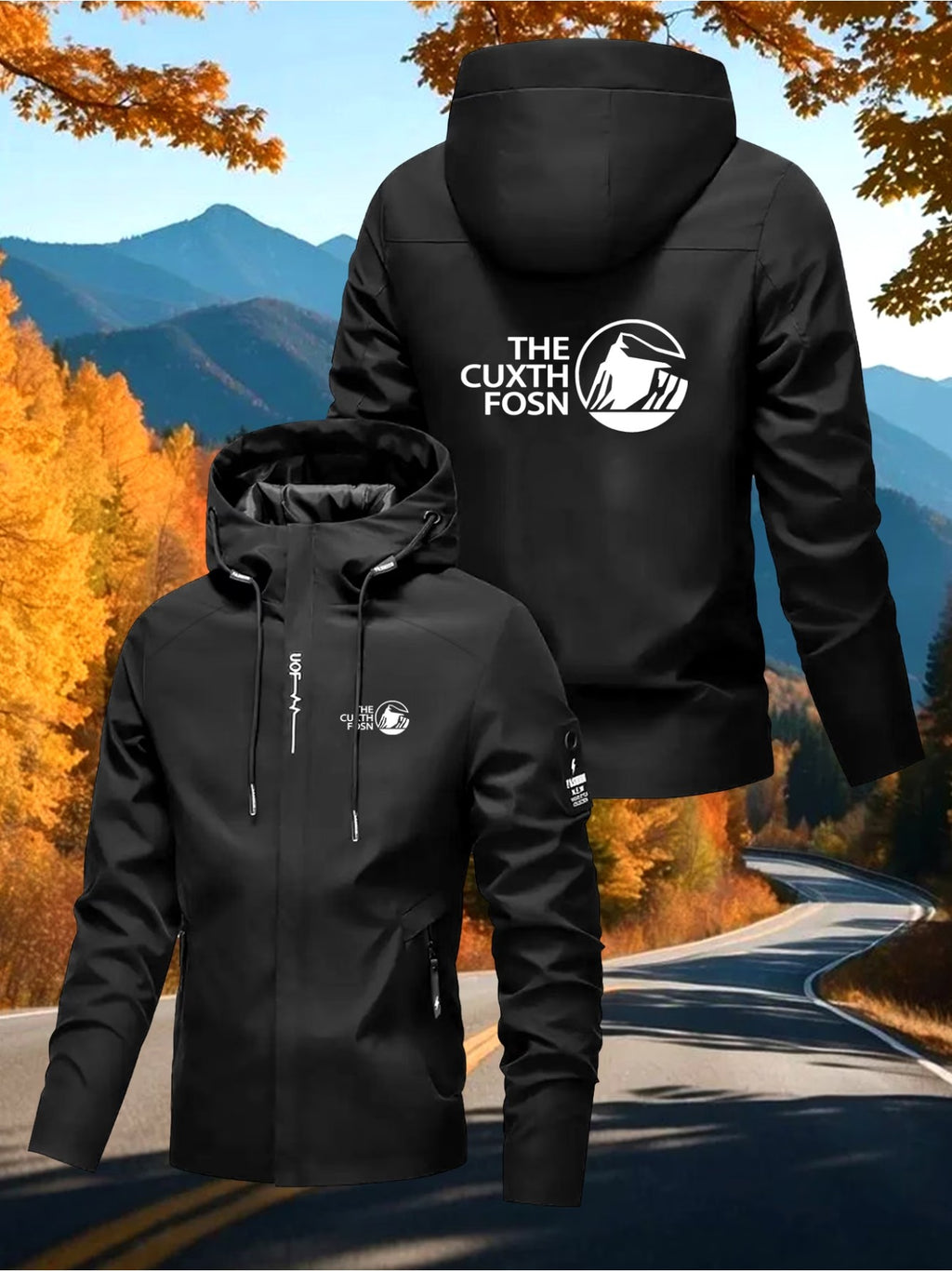 Veste pour homme, à capuche, paon bleu