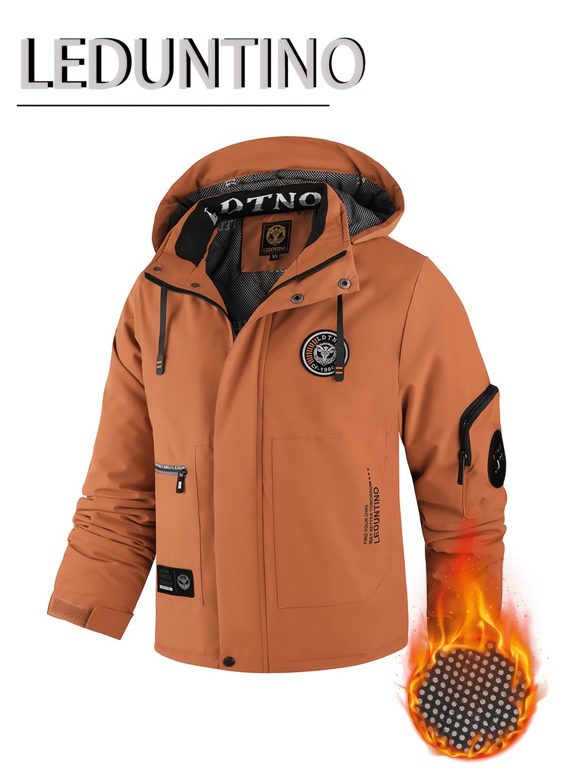 Veste pour homme, à capuche, blanc