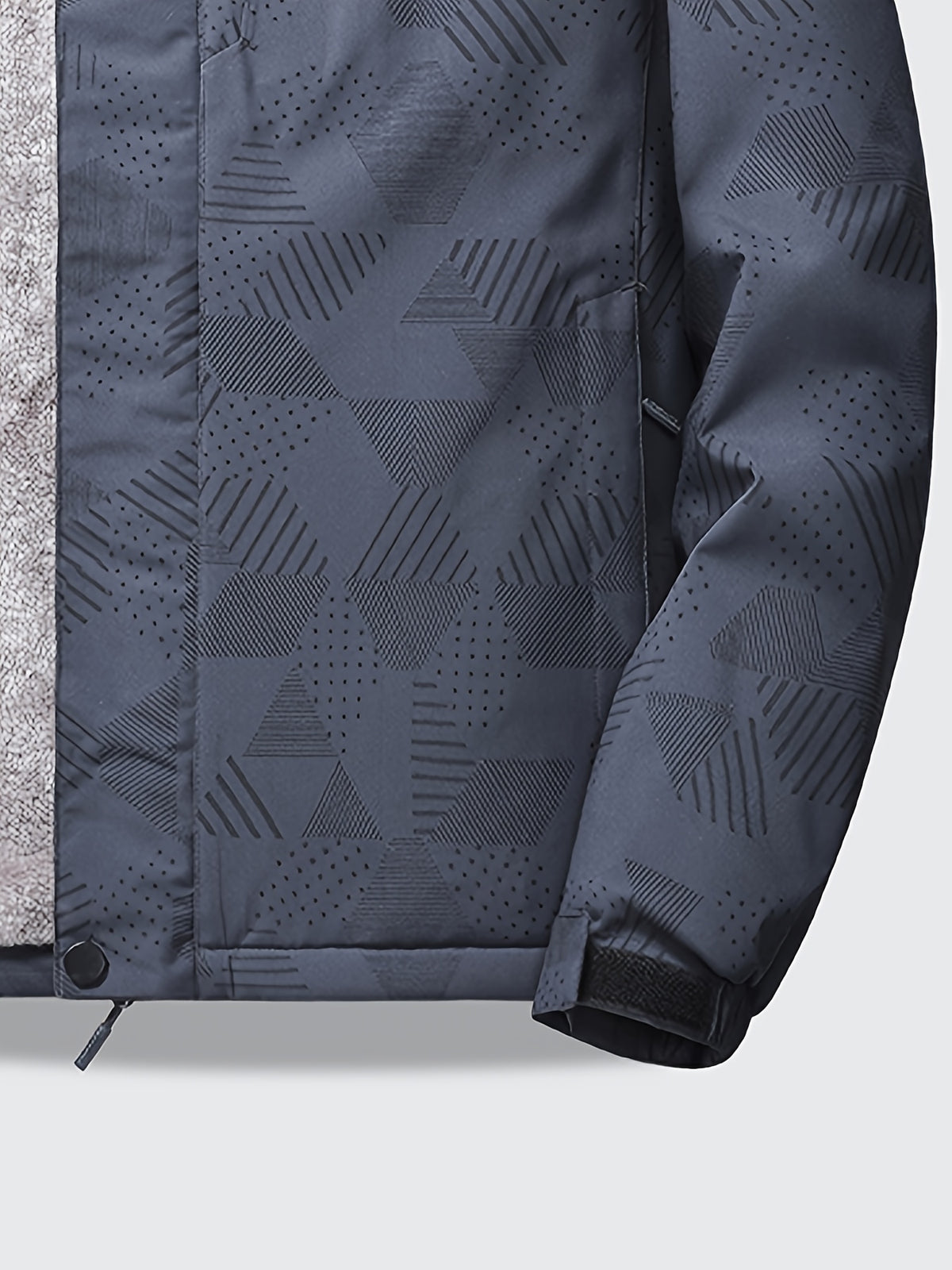 Veste pour homme, polaire, à capuche, noir
