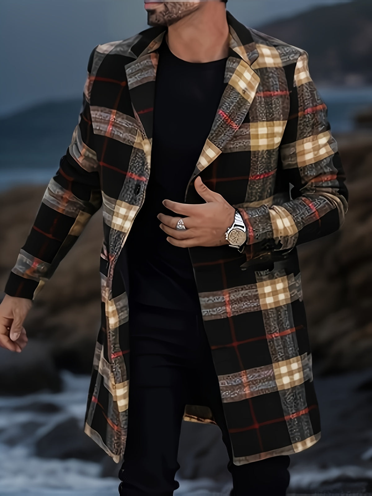 Veste pour homme, à revers, modele 2