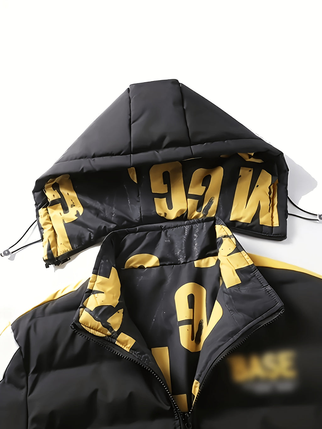 Manteau matelassé pour homme, capuche amovible, à col montant