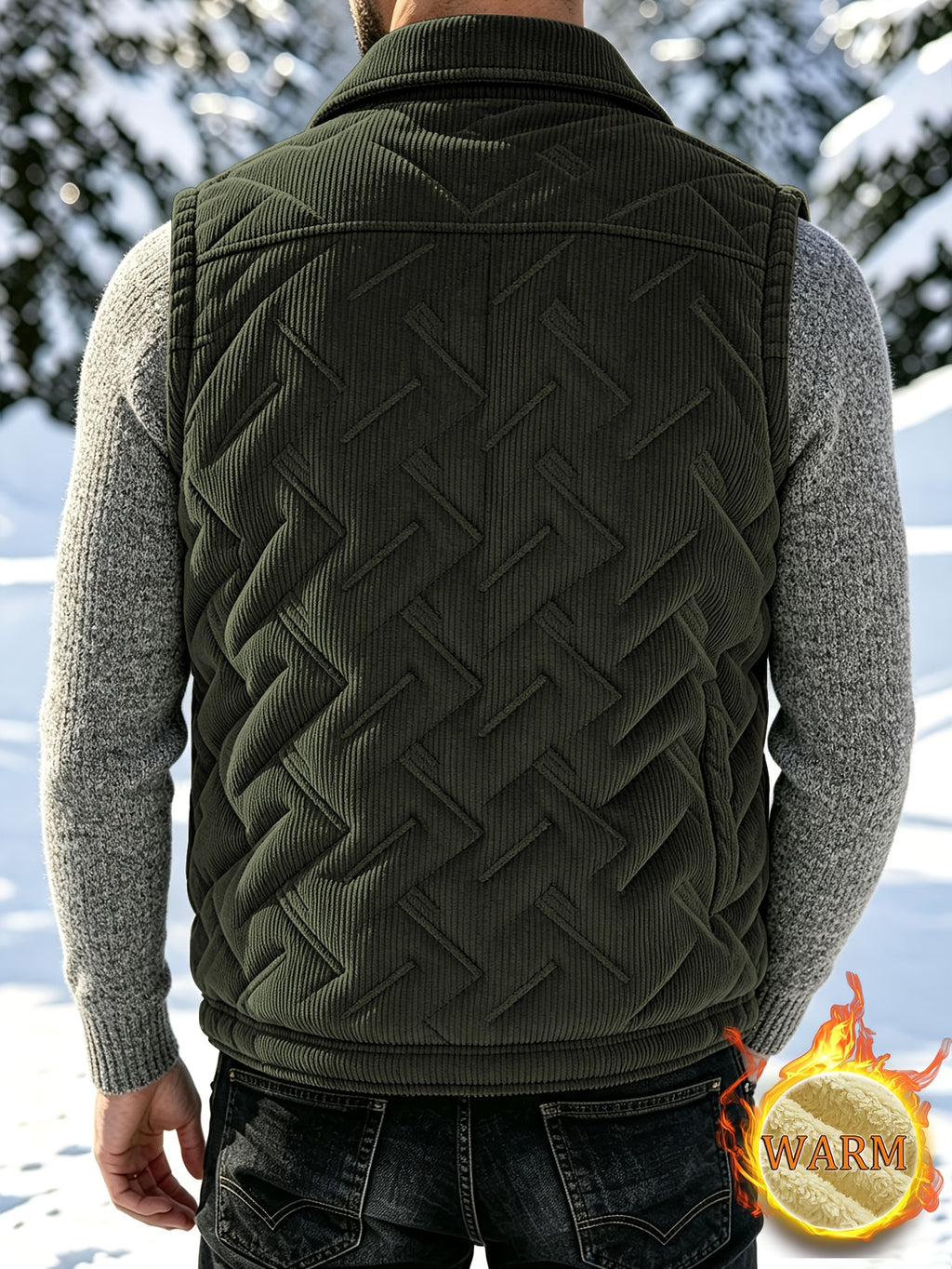 Manteau, velours côtelé, à revers, détail du vêtement