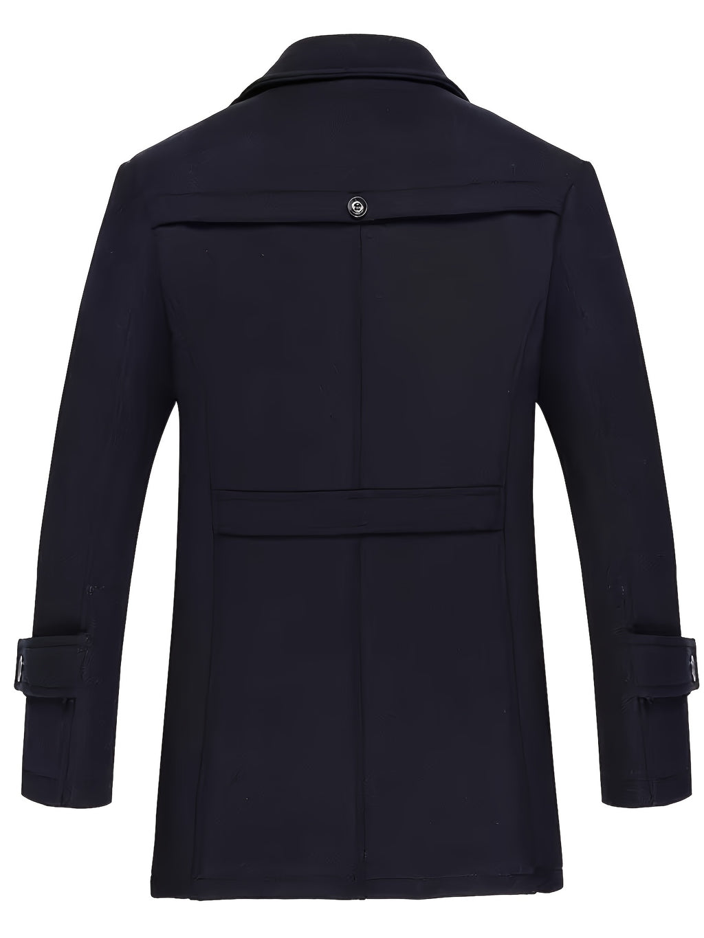 Manteau trench en tweed pour homme, 30 % laine, col écharpe détachable