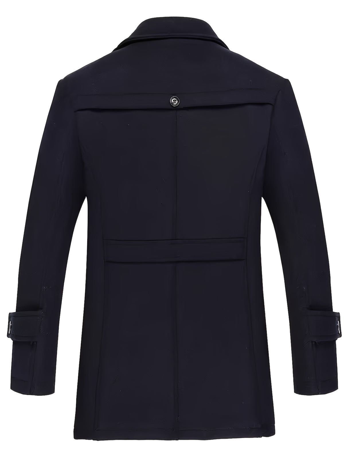 Manteau trench en tweed pour homme, 30 % laine, col écharpe détachable