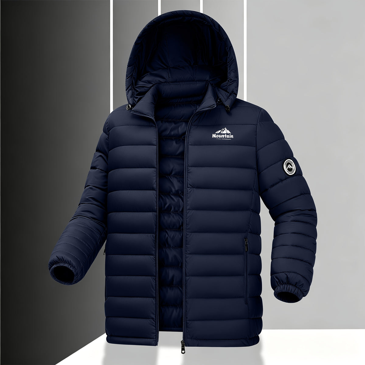 Veste matelassée pour homme, imperméable, à capuche