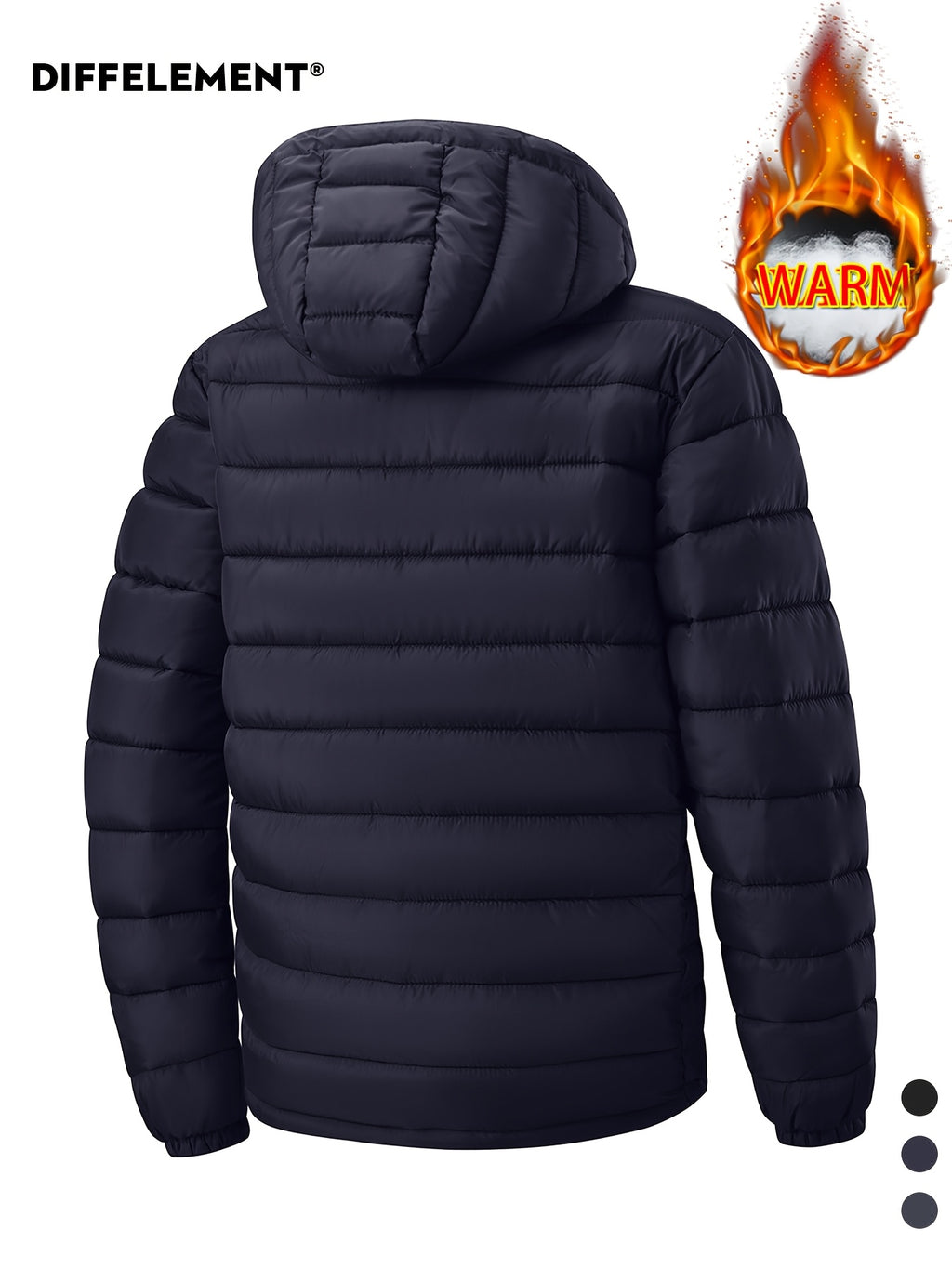 Veste pour homme, coupe-vent, à capuche, bleu marine
