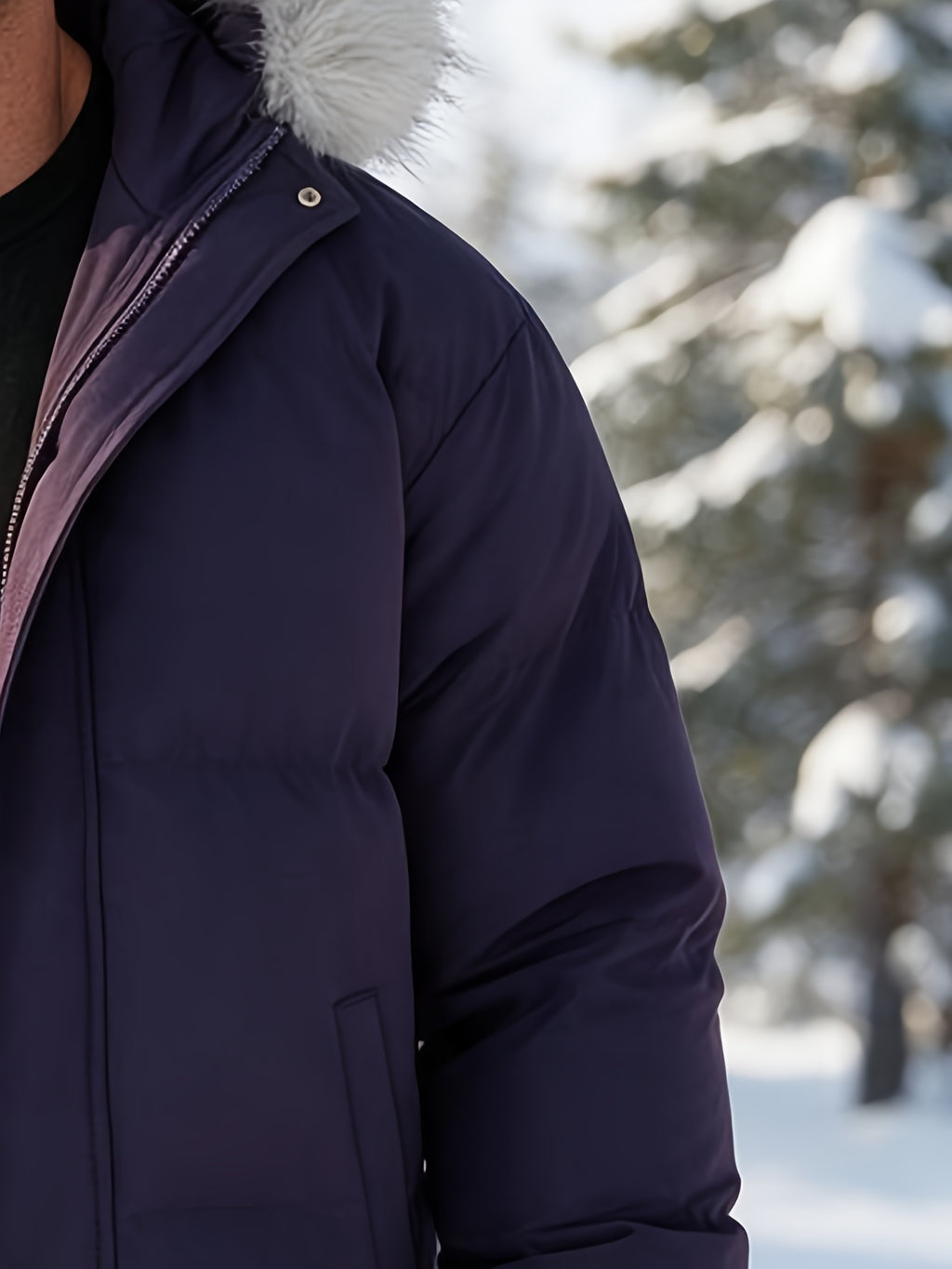 Veste pour homme, à capuche, violet