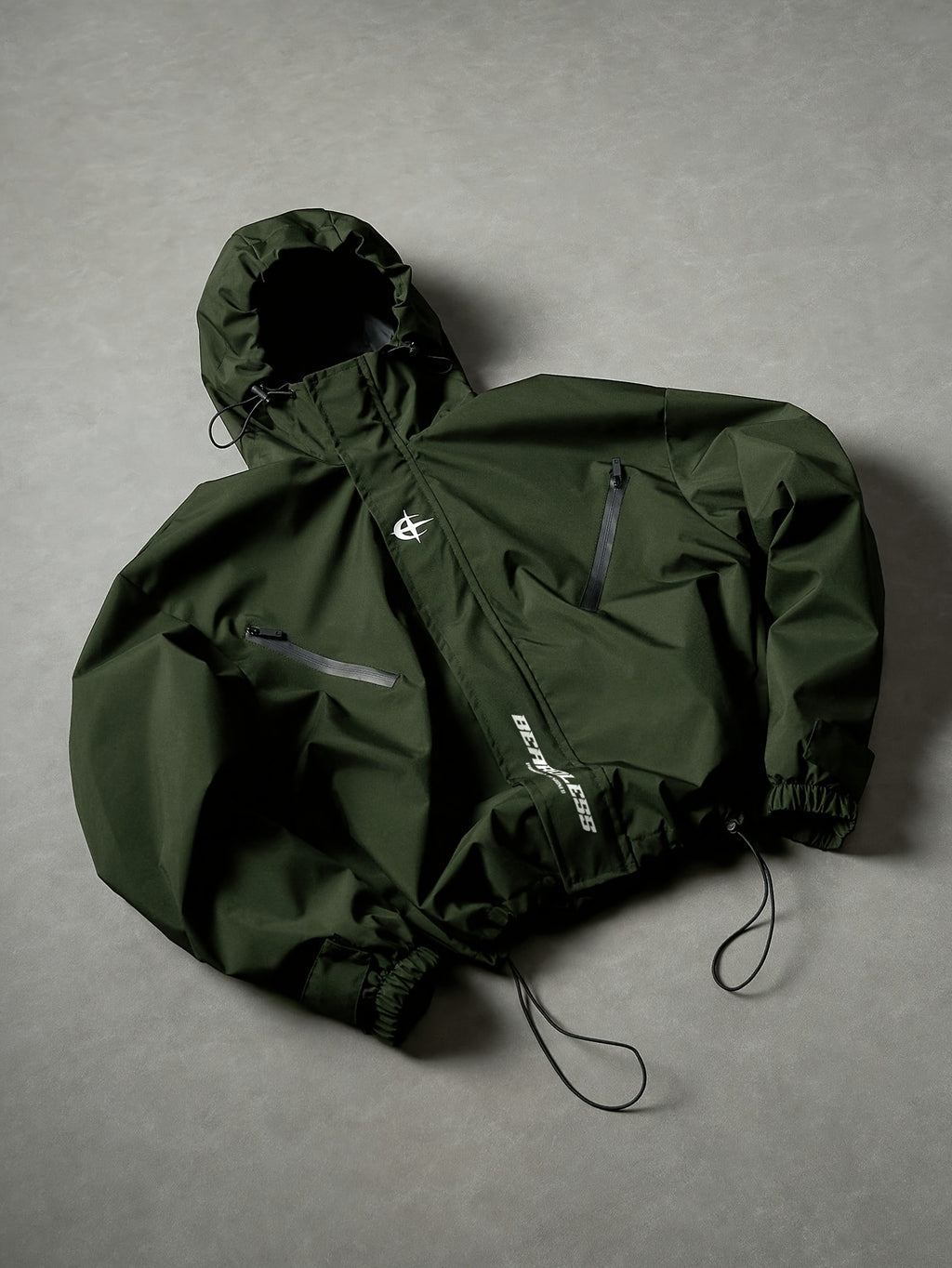 Veste pour homme, à capuche, vert olive