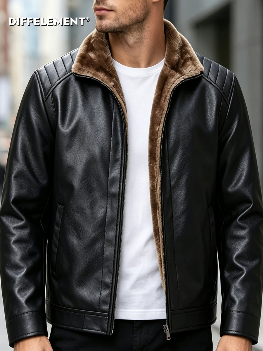 Veste, coupe-vent, à col montant, marron foncé