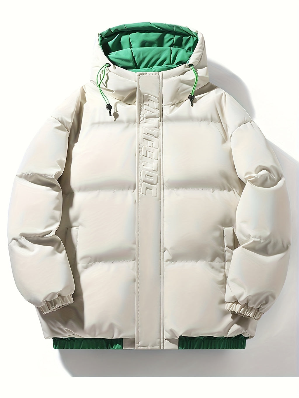 Manteau matelassé pour homme, coupe-vent, à capuche, bleu argile