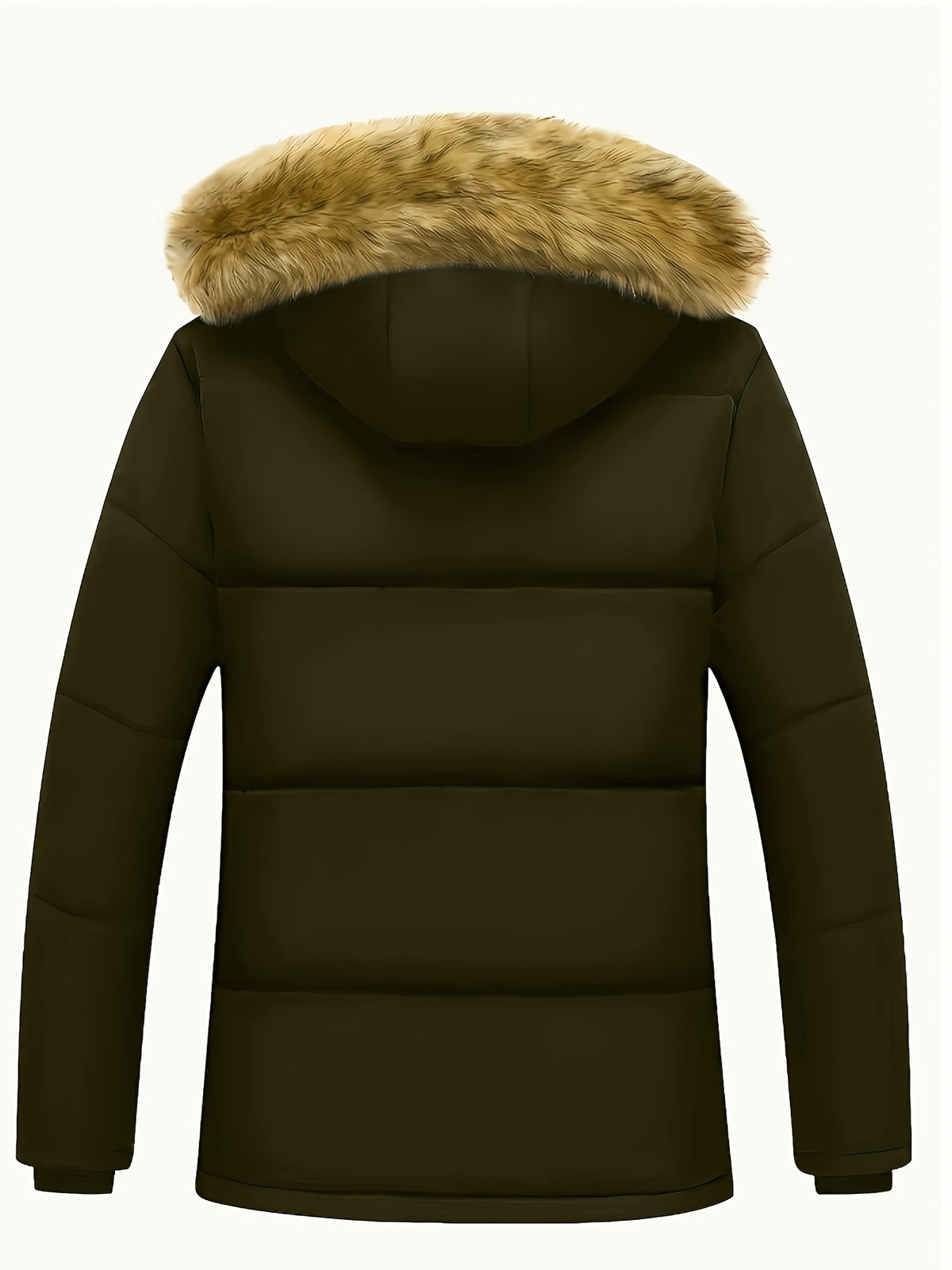 Manteau pour homme, grandes tailles, à capuche, olive
