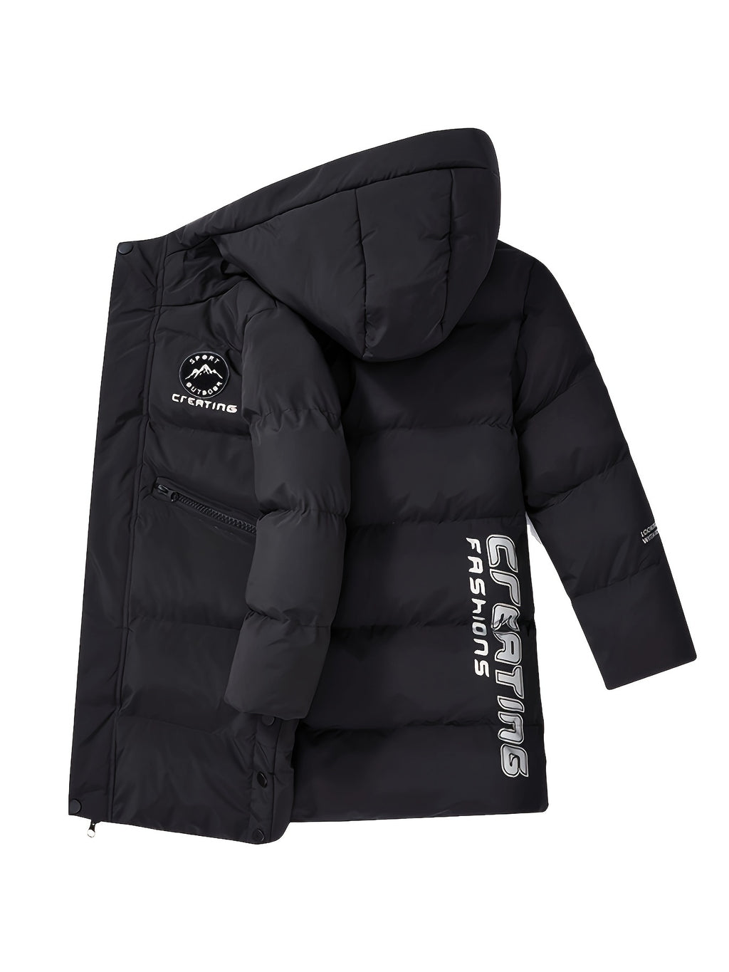 Veste long pour homme, à capuche, beige