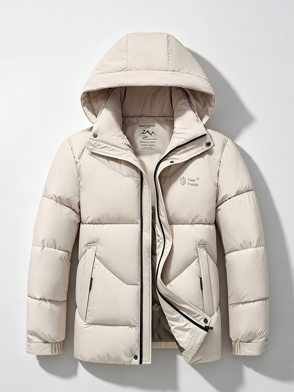 Veste matelassée pour homme, coupe-vent, à capuche