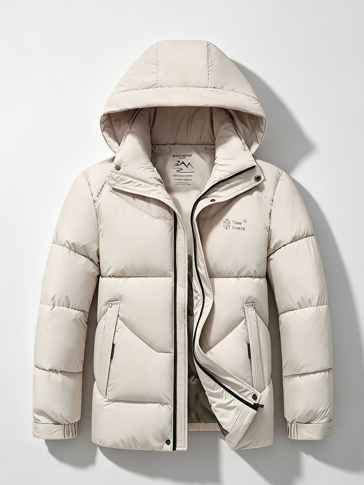 Veste matelassée pour homme, coupe-vent, à capuche