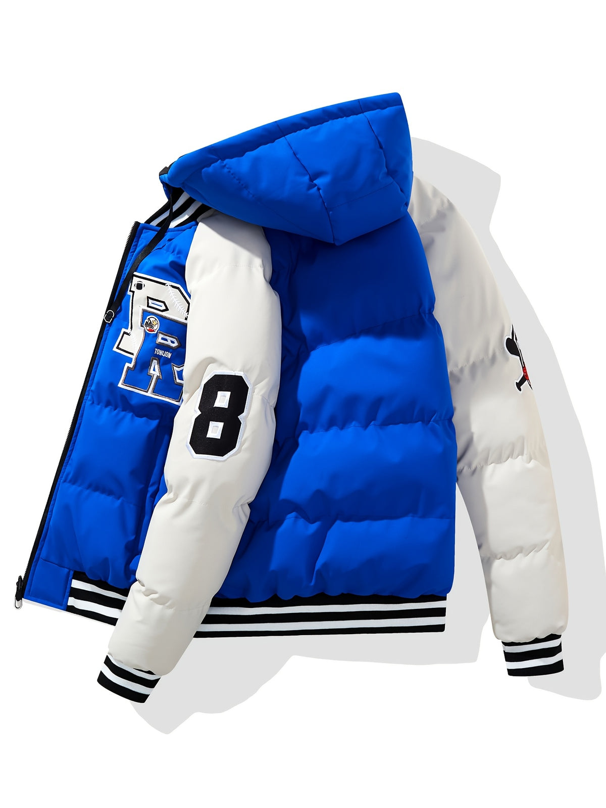 Manteau matelassé pour homme, coupe-vent, à capuche, vert