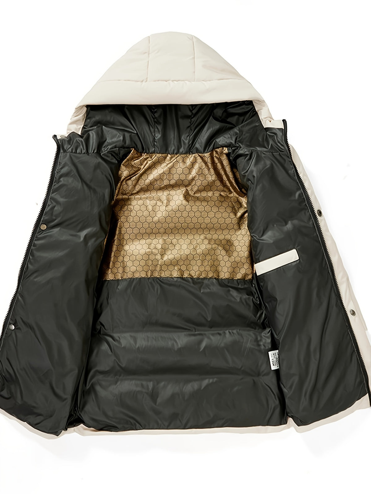 Veste long pour homme, à capuche, beige
