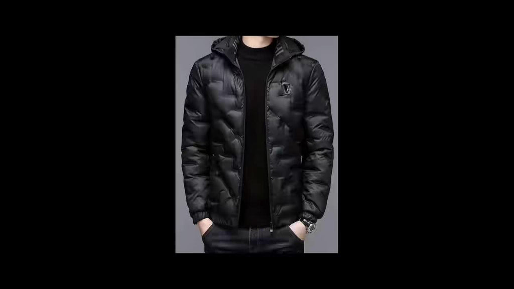 Veste matelassée pour homme, coupe-vent, à capuche, vert clair