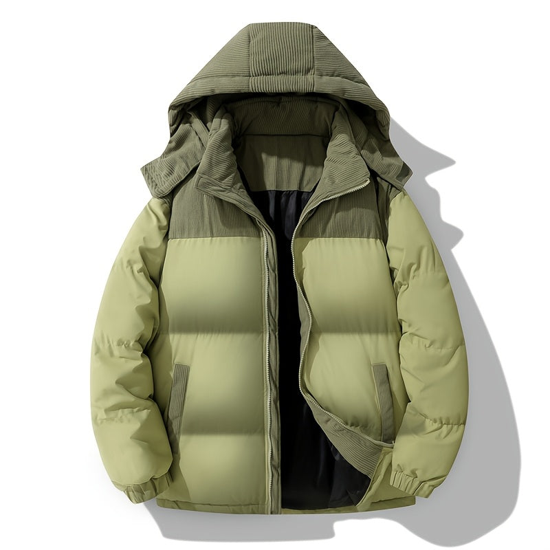 Veste pour homme, velours côtelé, à capuche