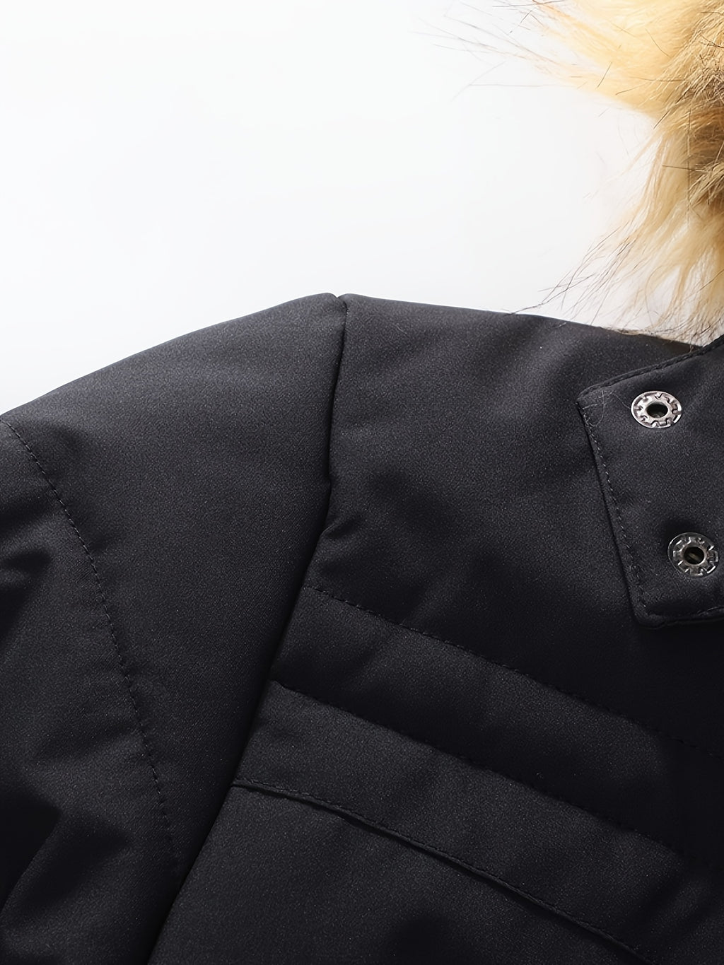 Veste en fausse fourrure pour homme, polaire, à capuche, bleu