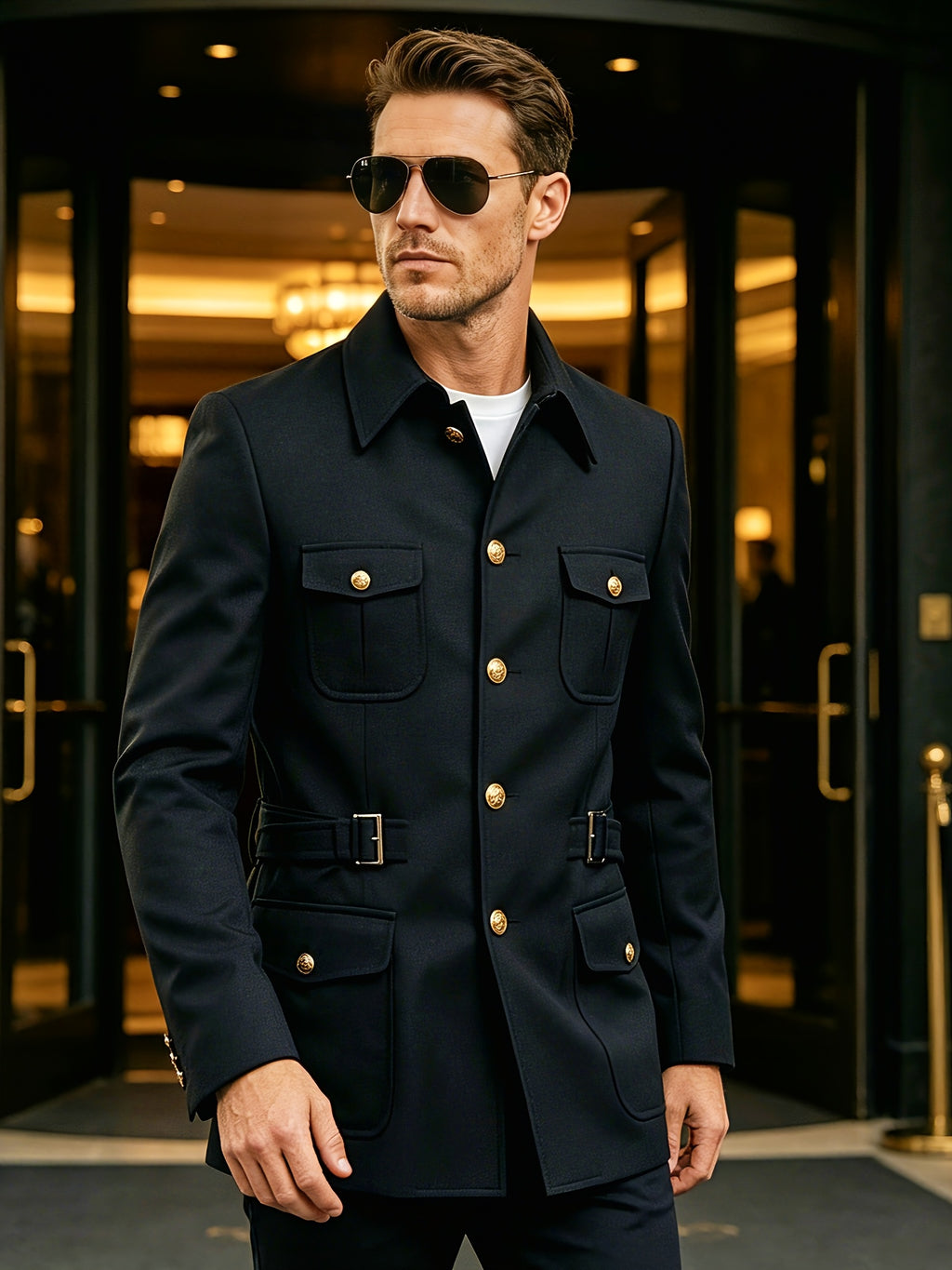 Veste pour homme, à revers, modele 13