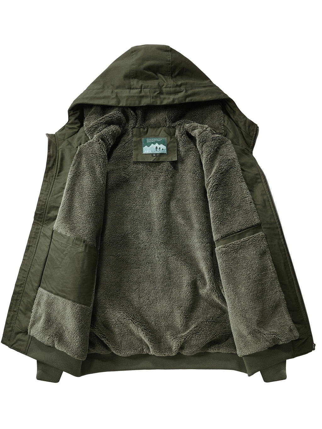 Blouson pour homme, polaire, à capuche