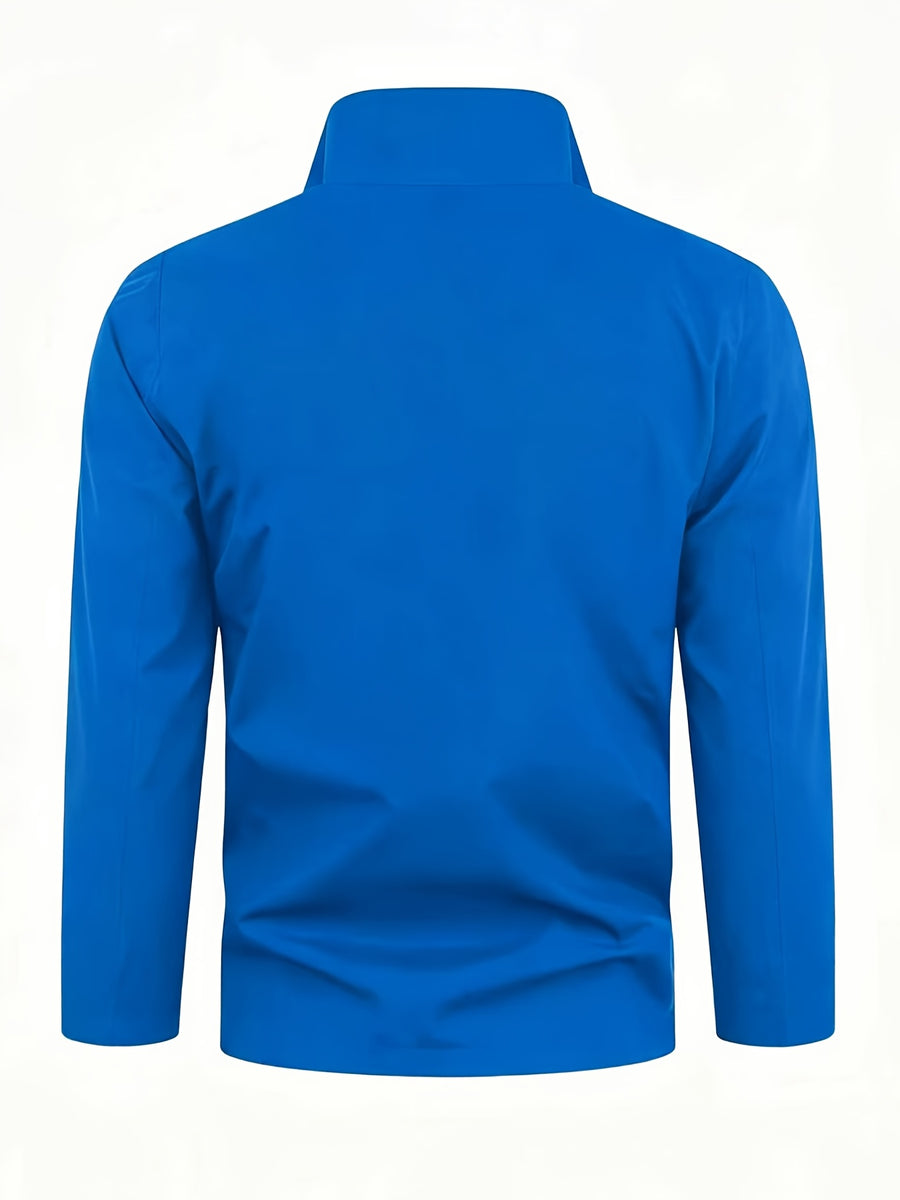 Veste, coupe-vent, à col montant, bleu royal, photo 19