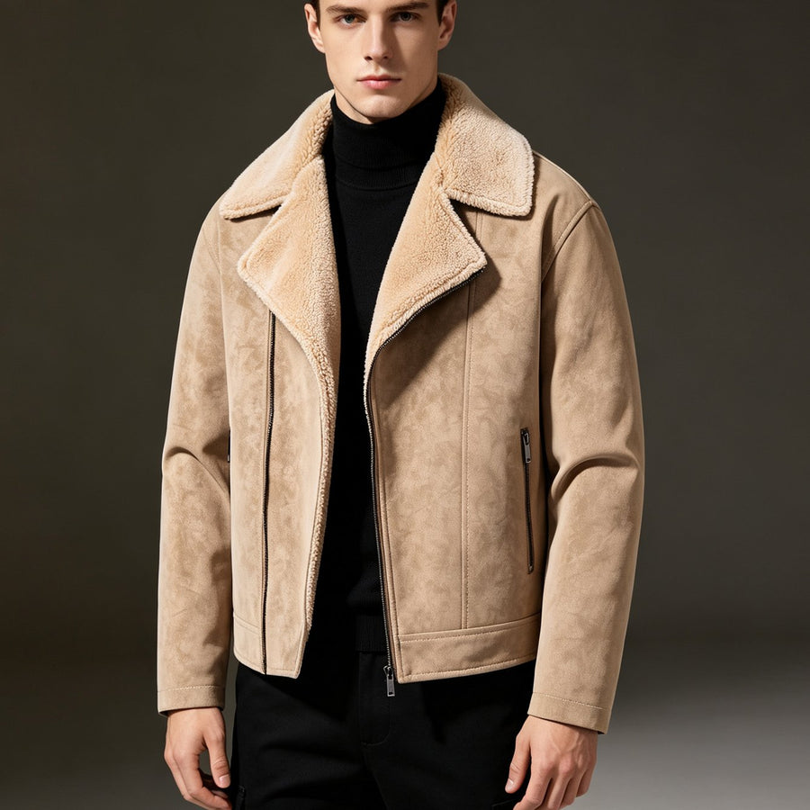 Veste matelassée, à revers, noir, coloris kaki