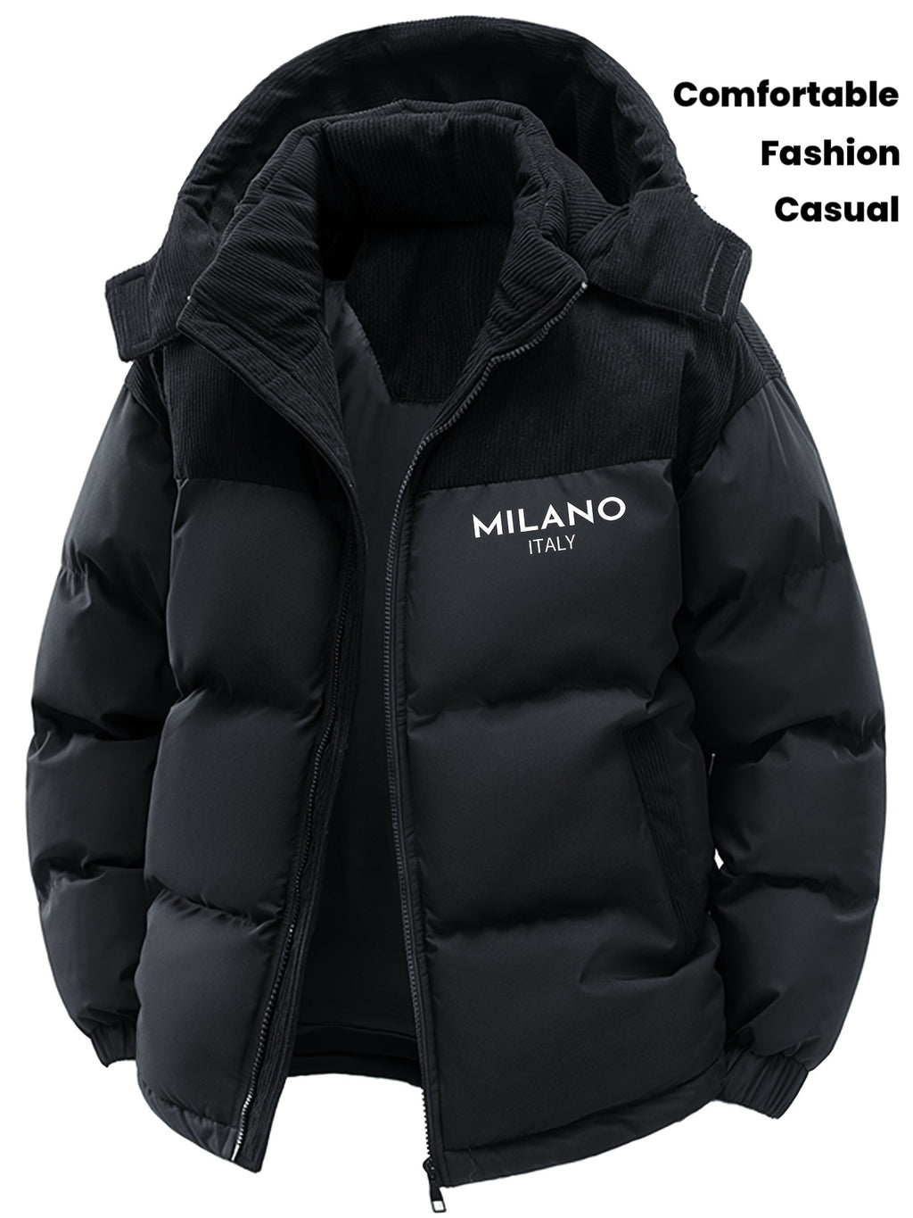 Manteau pour homme, à capuche