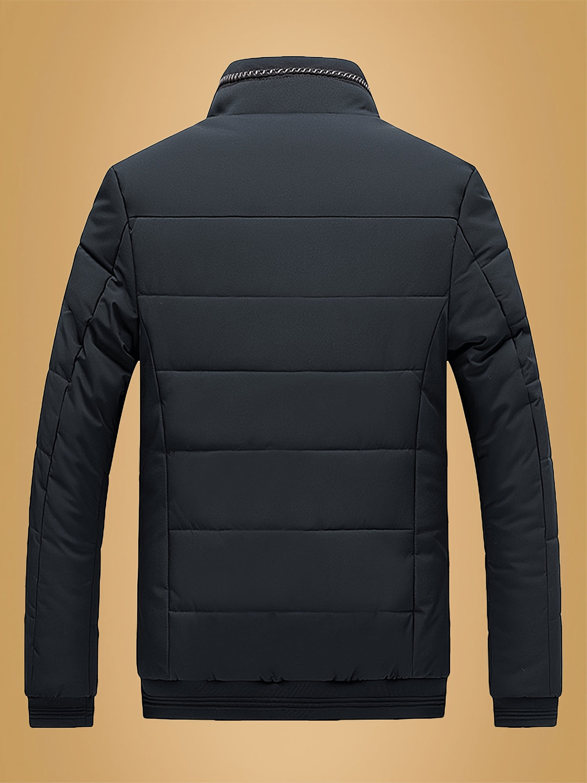 Veste matelassée pour homme, à col montant, noir