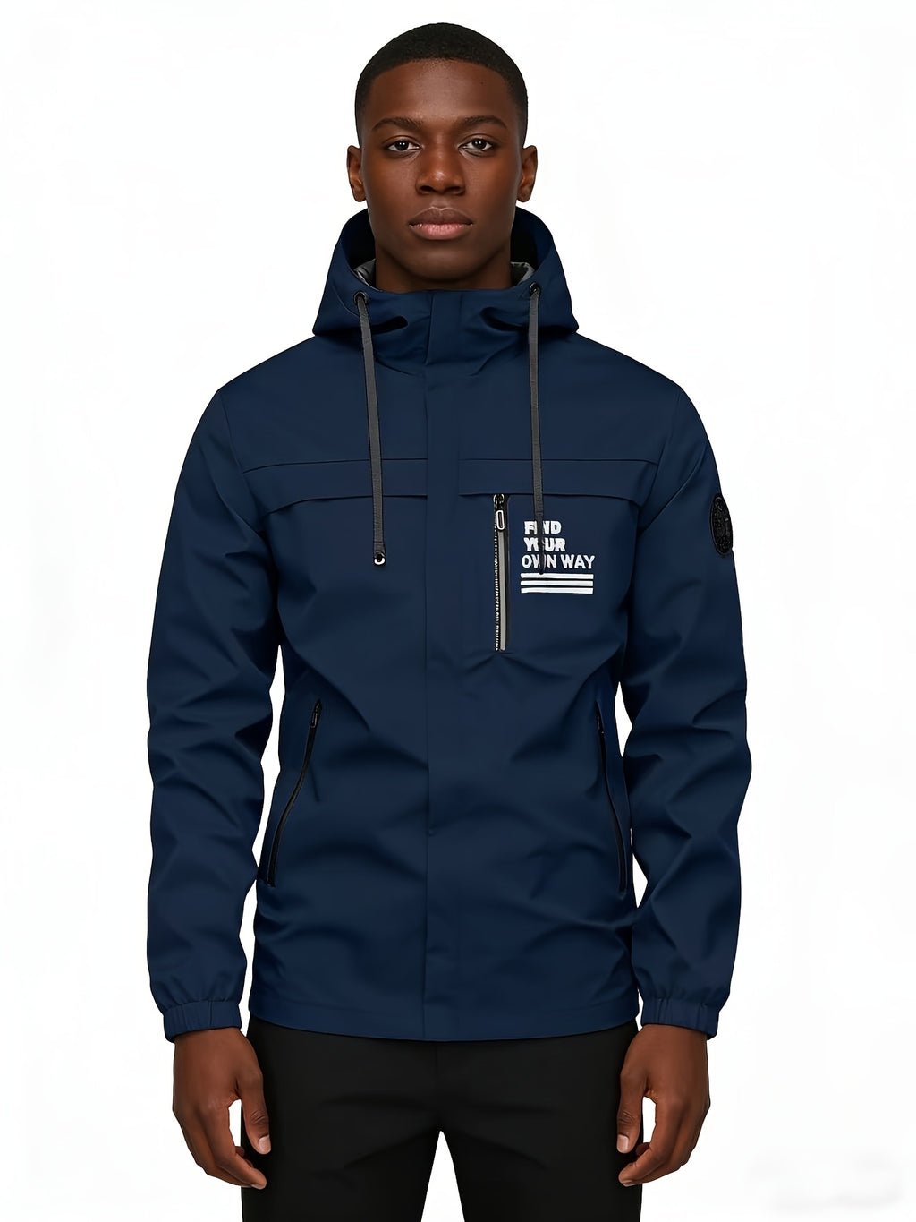 Veste long pour homme, coupe-vent, à capuche, vert clair