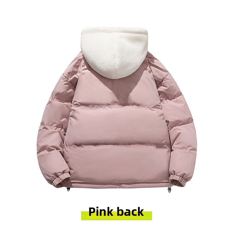 Veste matelassée pour homme, à capuche, rose