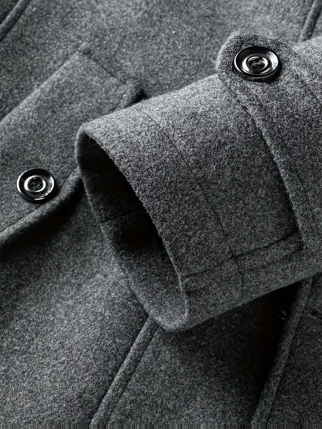 Manteau en tweed à capuche pour homme, 30 % laine, coupe ajustée