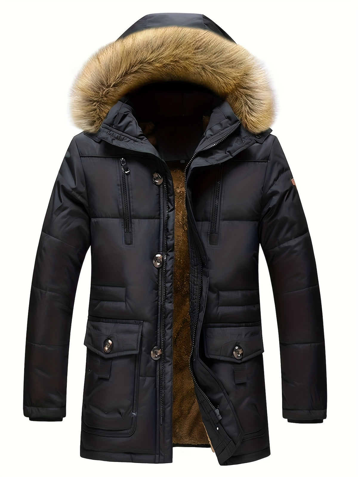 Trench pour homme, capuche amovible