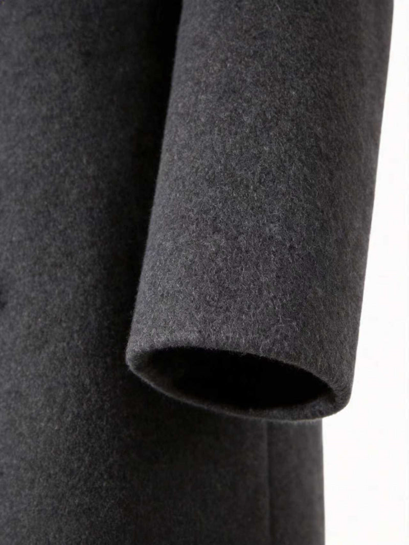Trench pour homme, à revers, gris foncé