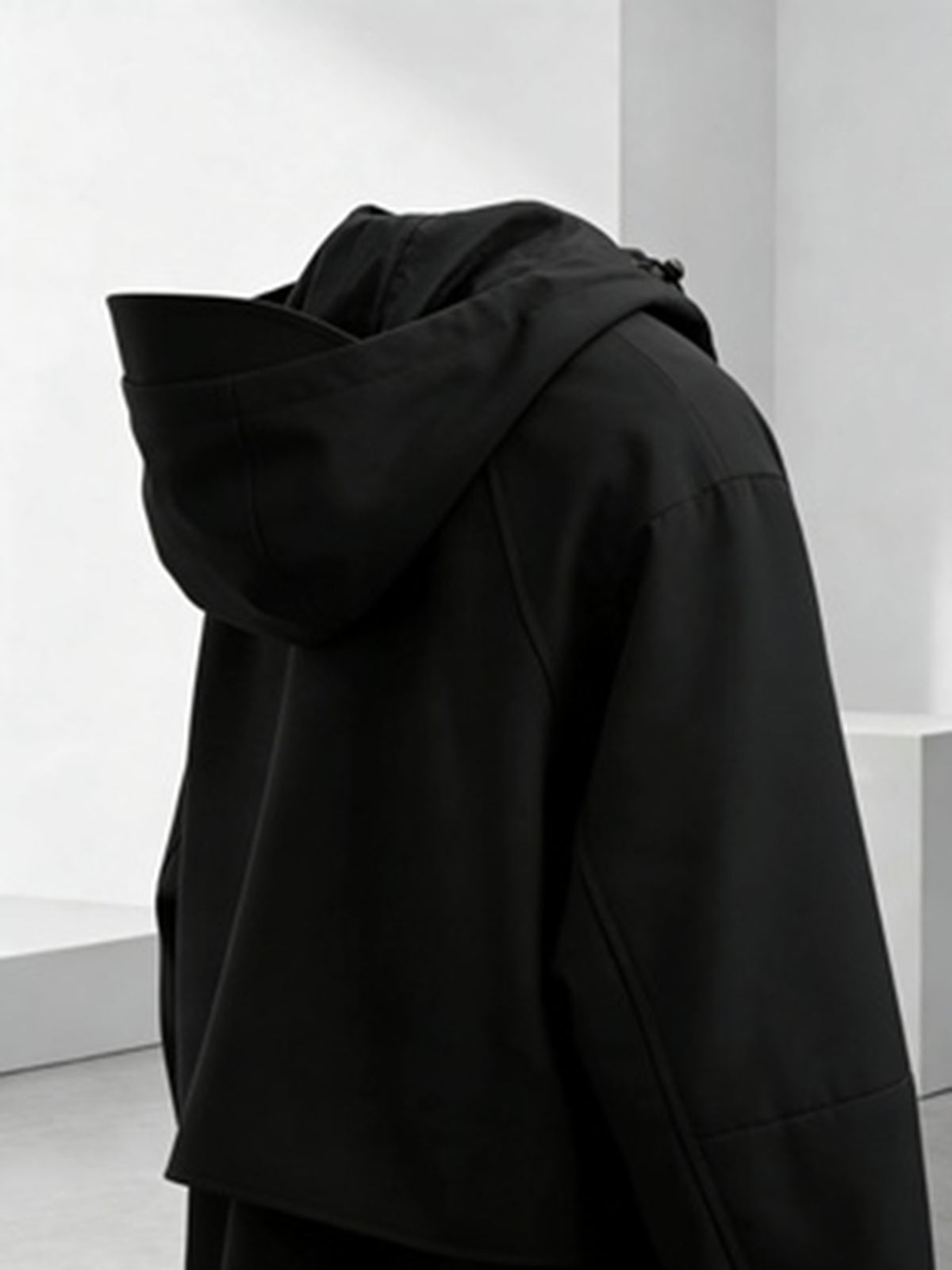 Veste pour homme, coupe-vent, à capuche, jaune