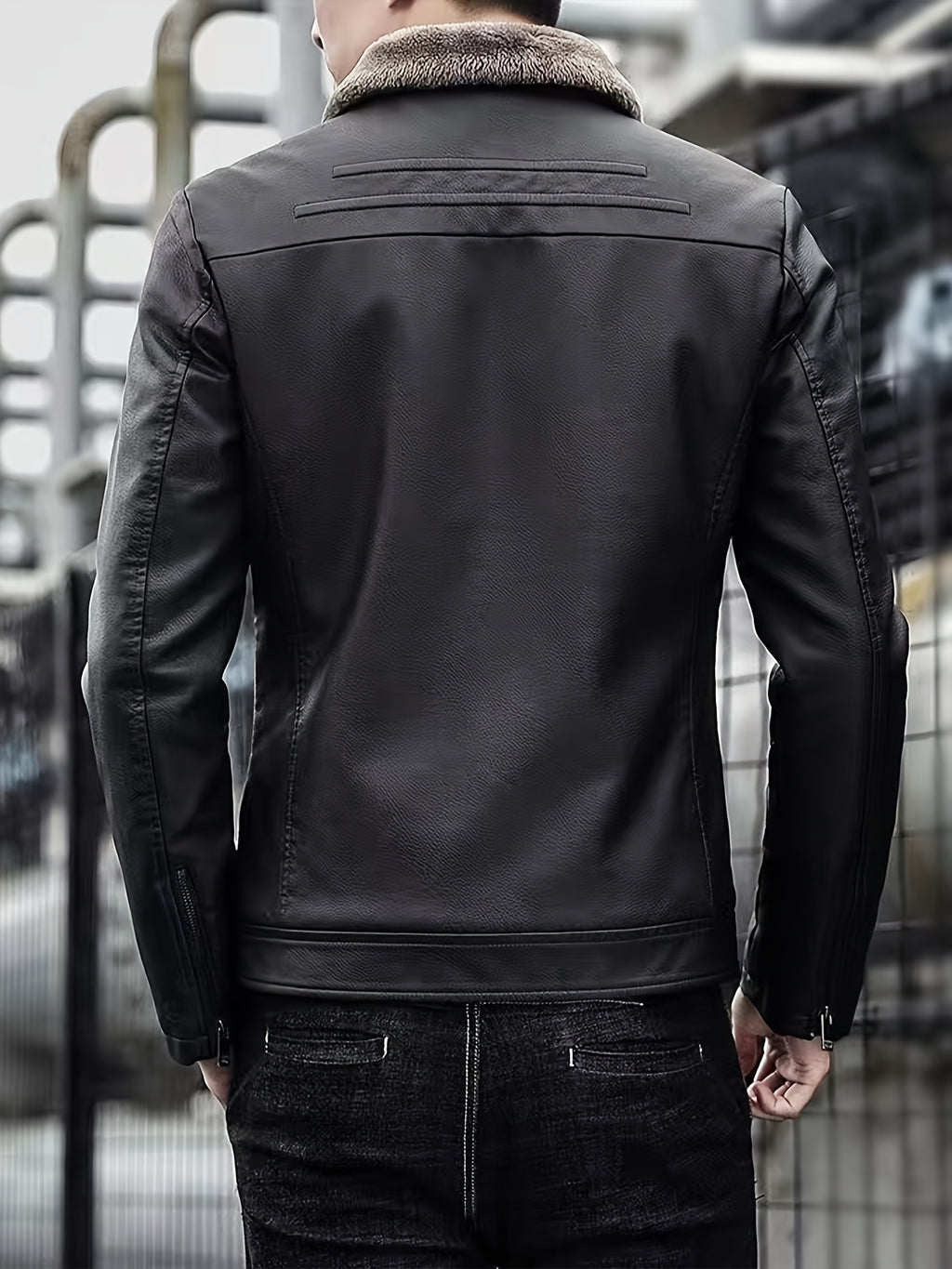 Veste pour homme, à revers, col montant